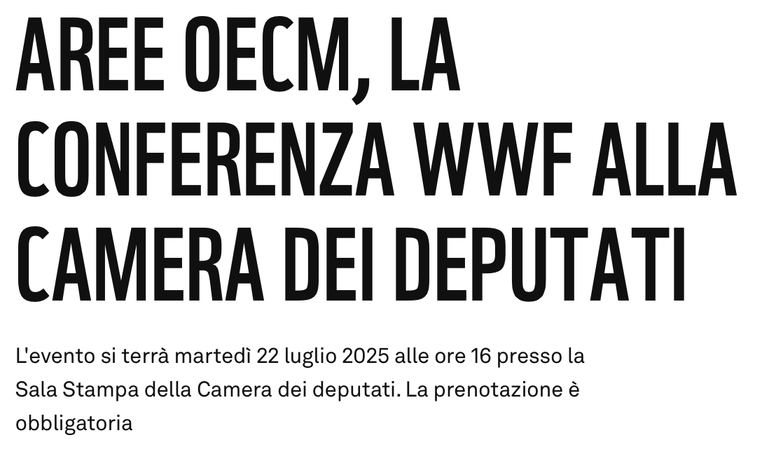 Aree OECM: pubblico e privato per la conservazione della natura oltre le aree protette